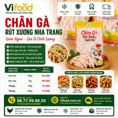 Chân Gà Rút Xương Nha Trang – Giòn Ngon, Giá Sỉ Chất Lượng
