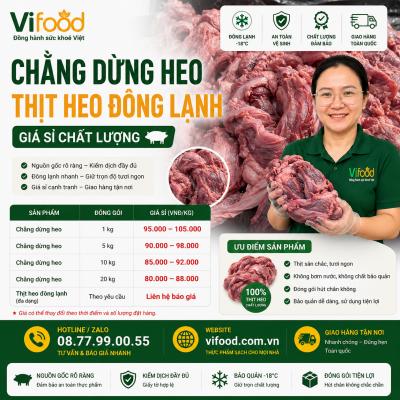 Chằng Dừng Heo – Thịt Heo Đông Lạnh Giá Sỉ Chất Lượng