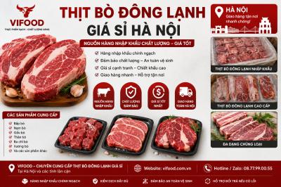 Thịt Bò Đông Lạnh Giá Sỉ Hà Nội – Nguồn Hàng Nhập Khẩu Chất Lượng, Giá Tốt 