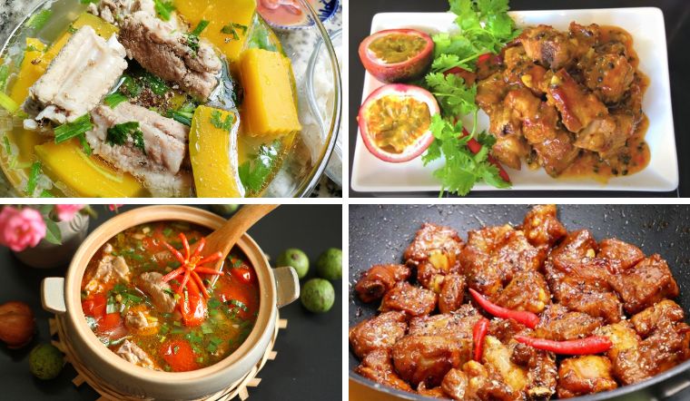 9 món ngon từ sườn non heo dễ làm, thơm ngon, dinh dưỡng