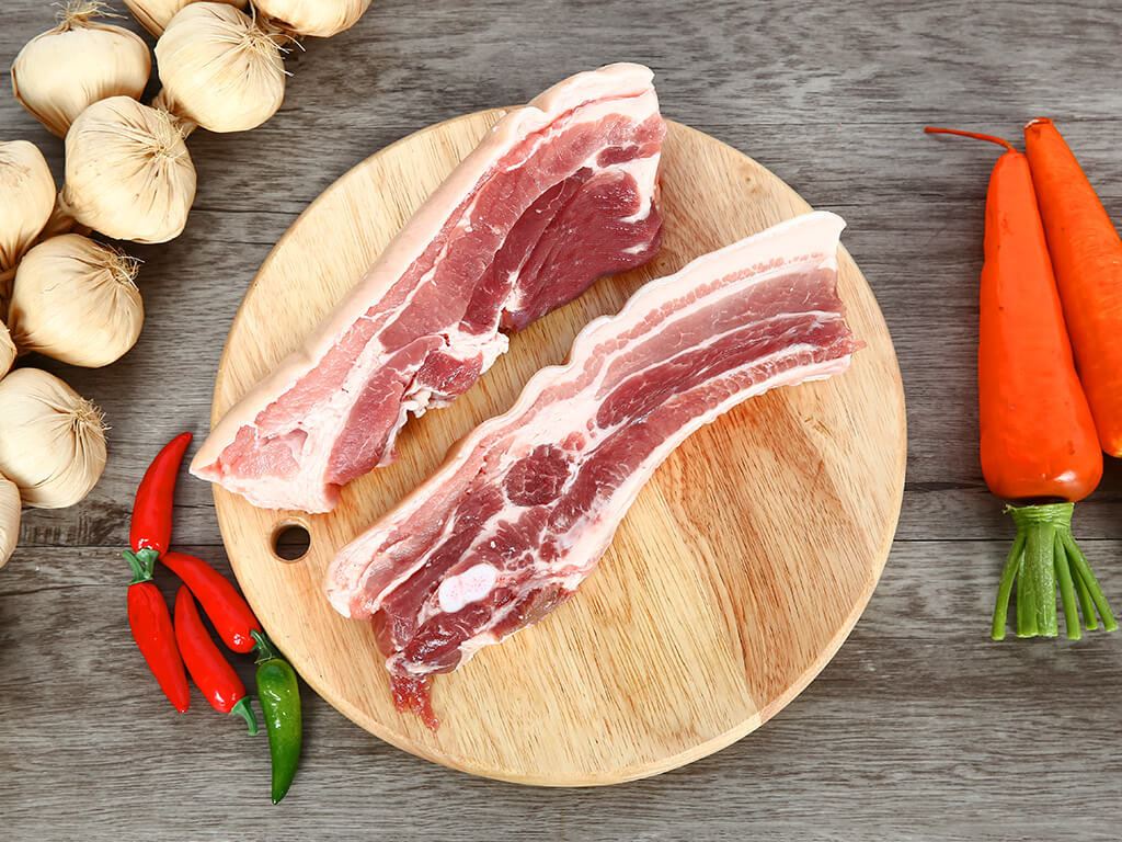 Ba rọi heo nhập khẩu đông lạnh túi 500g 0