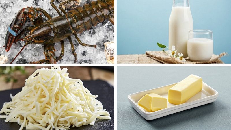 Nguyên liệu làm tôm hùm nướng phô mai
