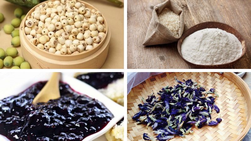 Nguyên liệu làm bánh trung thu việt quất màu xanh Nguyên liệu làm bánh trung thu việt quất màu xanh